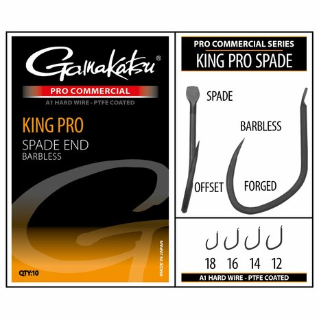 Gamakatsu - Haken PRO-C King Pro Spade A1 PTFE BL - Gamakatsu
