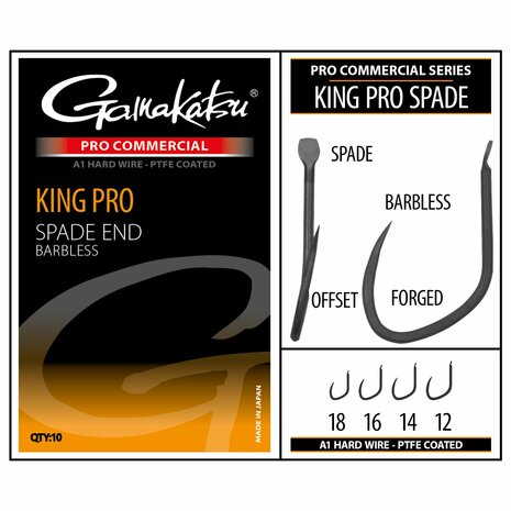 Gamakatsu - Hame&ccedil;ons PRO-C King Pro Spade A1 PTFE BL - Gamakatsu