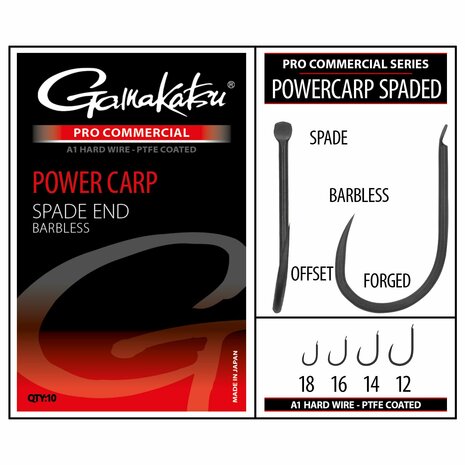 Gamakatsu - Haken PRO-C Powercarp Spade A1 PTFE BL - Gamakatsu