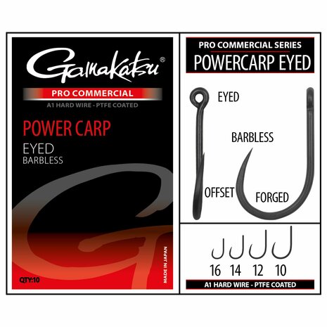 Gamakatsu - Hame&ccedil;ons PRO-C Powercarp Eyed A1 PTFE BL - Gamakatsu