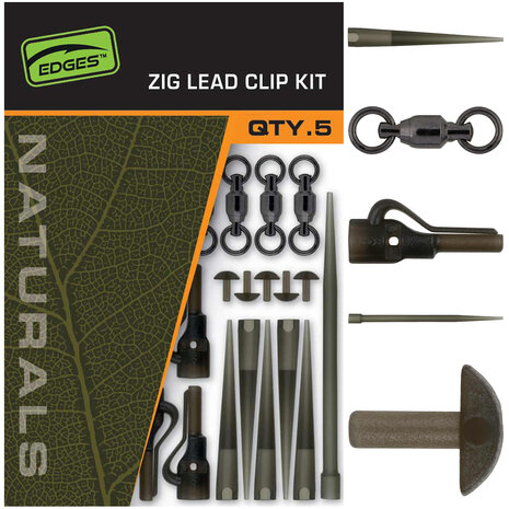 Fox Carp - End Tackle Naturals Zig Lead Clip Kit - Fox Carp