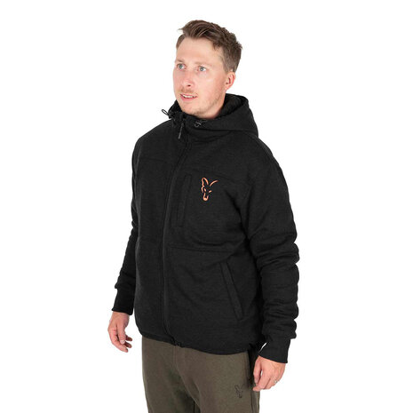 Fox Carp - Sherpa Jacket Black &amp; Orange - Fox Carp