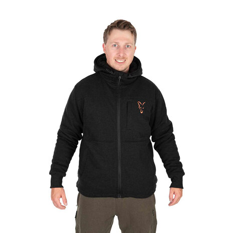 Fox Carp - Sherpa Jacket Black &amp; Orange - Fox Carp