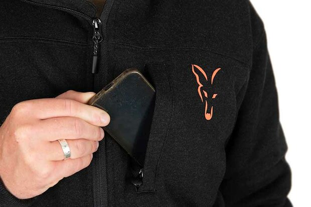 Fox Carp - Sherpa Jacket Black &amp; Orange - Fox Carp