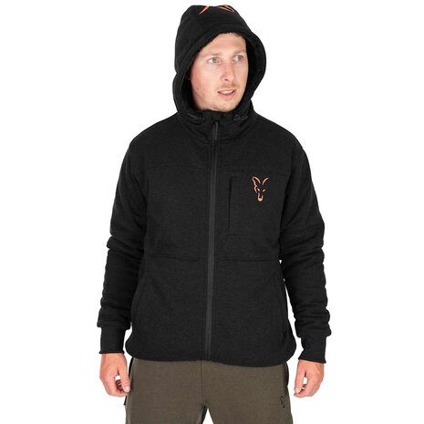 Fox Carp - Sherpa Jacket Black &amp; Orange - Fox Carp