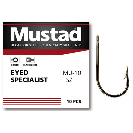 Mustad  - Haken MU10 Eyed Specialist Barbed - Mustad