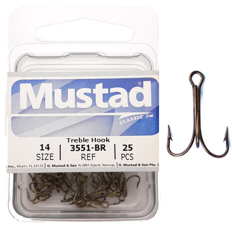 Mustad - Treble 3551 BR - Mustad