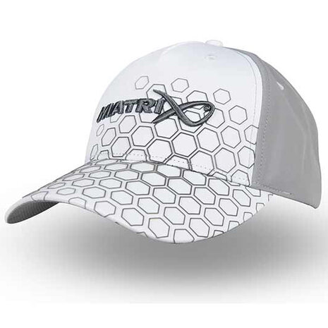 Matrix - Hex Print Baseball Cap  - White - Matrix