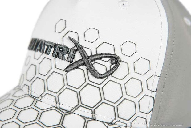 Matrix - Hex Print Baseball Cap  - White - Matrix