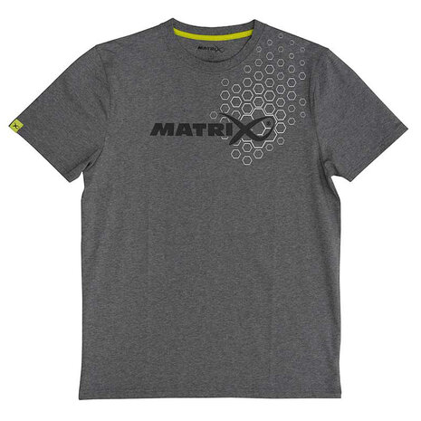 Matrix - Hex Print T-Shirt Marl Grey - Matrix