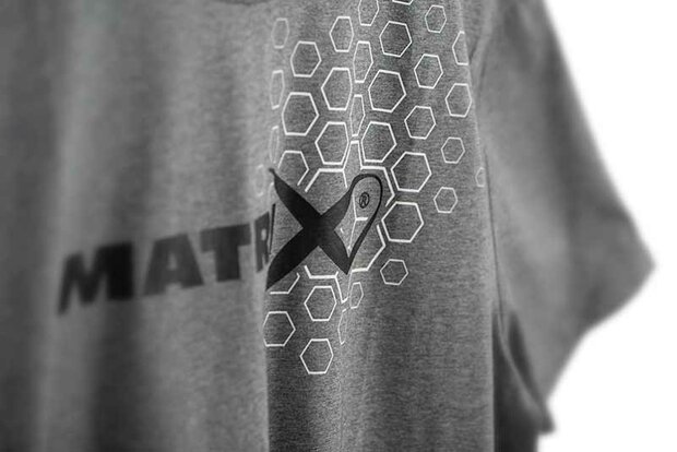 Matrix - Hex Print T-Shirt Marl Grey - Matrix