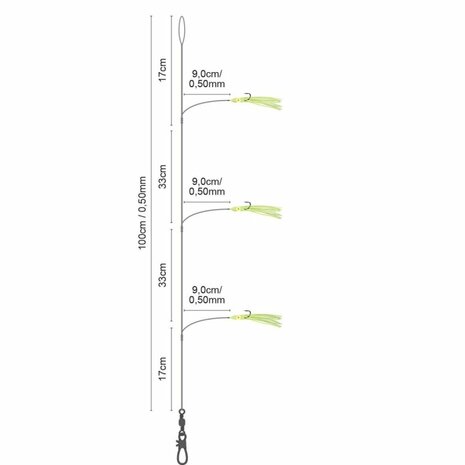 SPRO - Salt Rig 37 Octopus Orange Yellow 3/0 100cm - SPRO