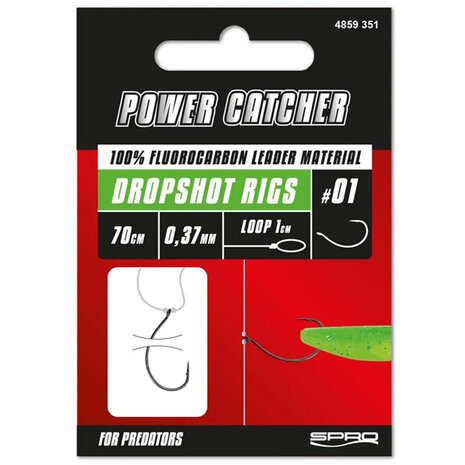 SPRO - Onderlijn Power Catcher Dropshot Rigs - 70cm - SPRO