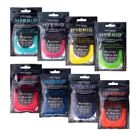 Drennan - Volle elastiek Hybrid Solid Pole Elastic / 6m - Drennan