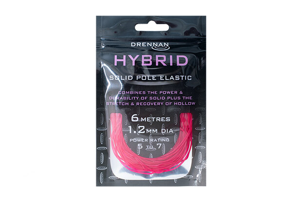 Drennan - Volle elastiek Hybrid Solid Pole Elastic / 6m - Drennan