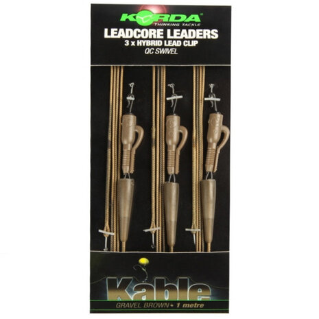 Korda - Leadcore Leaders Hybrid Lead Clip Gravel Brown - Korda