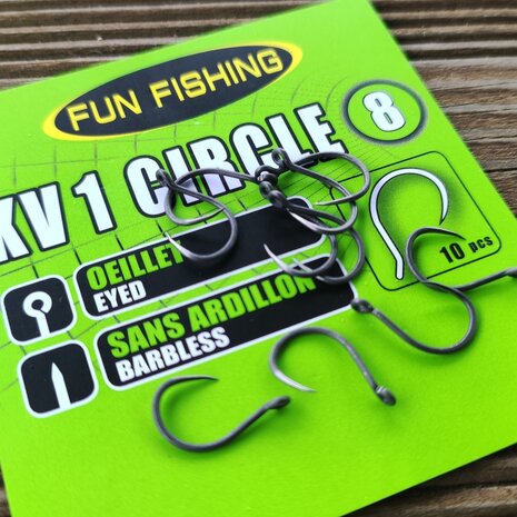 Fun Fishing - Haken KV1 Circle Barbless - Fun Fishing