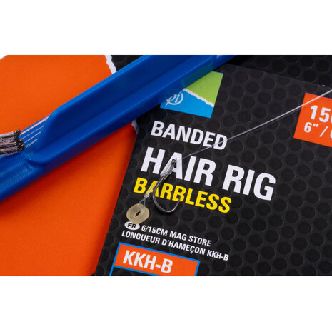 Preston - Onderlijn KKH-B Banded Hair Rig Barbless - 15cm - Preston