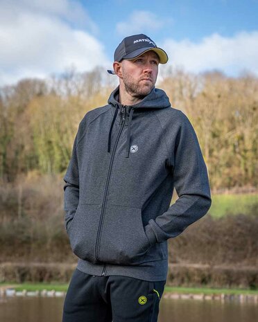 Matrix - Charcoal Marl Zip Hoody - Matrix