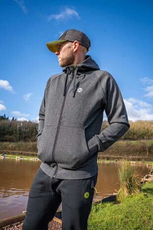Matrix - Charcoal Marl Zip Hoody - Matrix