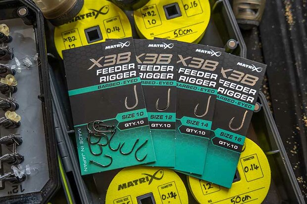 Matrix - Haken X3B Feeder Rigger Barbed / Eyed - Matrix