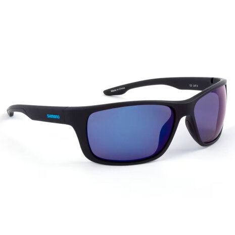 Shimano - Eyewear Matte Black &amp; Blue Mirror - Shimano