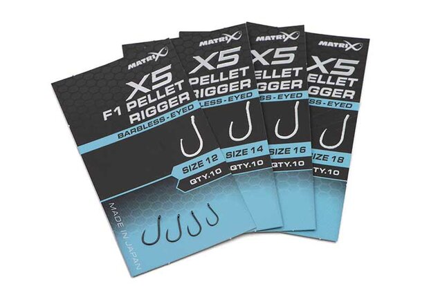 Matrix - Haken X5 F1 Pellet Rigger Barbless / Eyed - Matrix