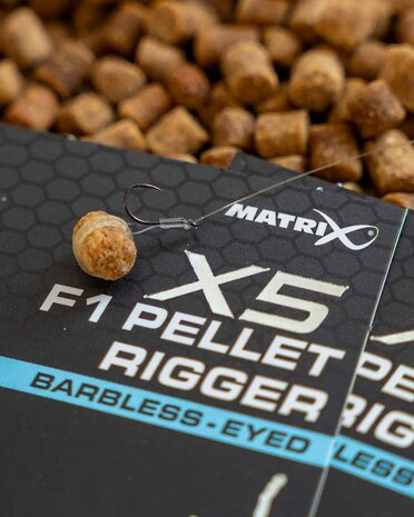 Matrix - Haken X5 F1 Pellet Rigger Barbless / Eyed - Matrix