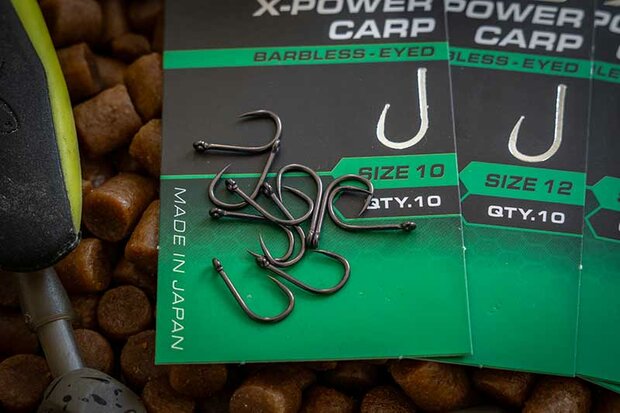 Matrix - Haken X8 X-Power Carp Barbless / Eyed - Matrix