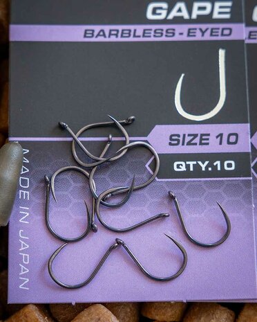 Matrix - Haken X9 Carp Wide Gape Barbless / Eyed - Matrix