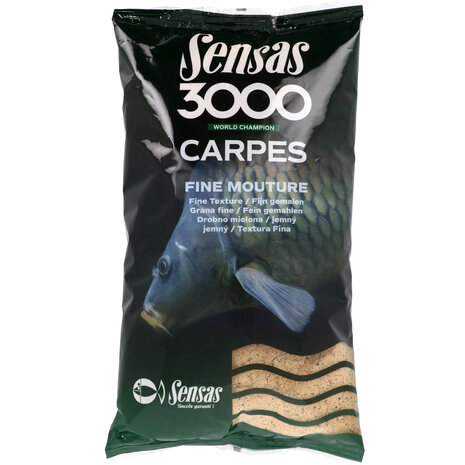 Sensas - 3000 Groundbait Karper / Fijn Gemalen / 1Kg - Sensas