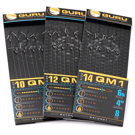 Guru - Onderlijn QM1 Bayonet Rigs 4&quot; Barbless / 10cm - Guru