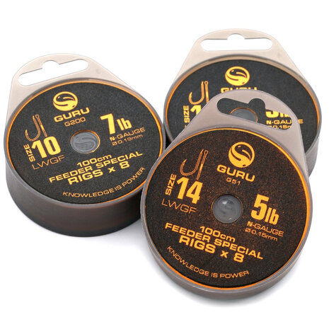 Guru - Onderlijn LWGF Feeder Special Rig Barbed / 100cm - Guru