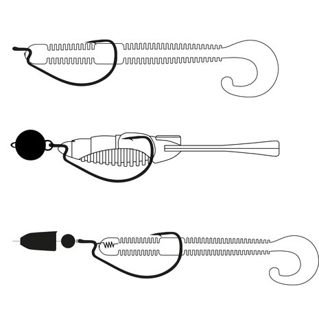 Gamakatsu - Worm Offset EWG Nano Alpha - Gamakatsu