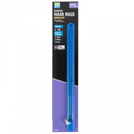 Preston - Onderlijn KKM-B Banded Hair Rigs Barbless / 38cm - Preston