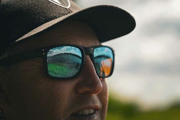 Fox Rage - Transparent Black Brown Lens Mirror Blue Eyewear - Fox Rage