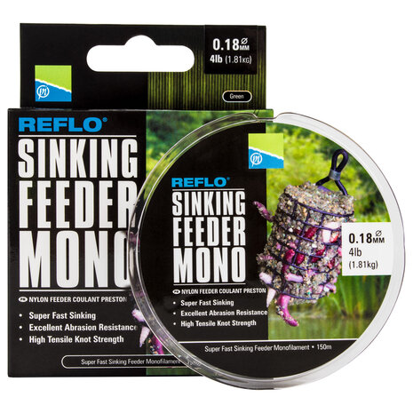 Preston - Lijn nylon Reflo Sinking Feeder Mono / 150m - Preston