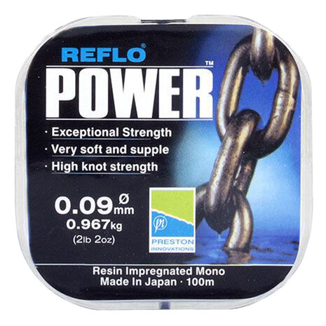Preston - Lijn nylon Reflo Power Max Reel Line Clear / 100m - Preston