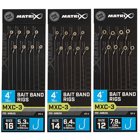 Matrix - Onderlijn MXC-3 / 10cm / 4&quot; Bait Band Rigs - Matrix