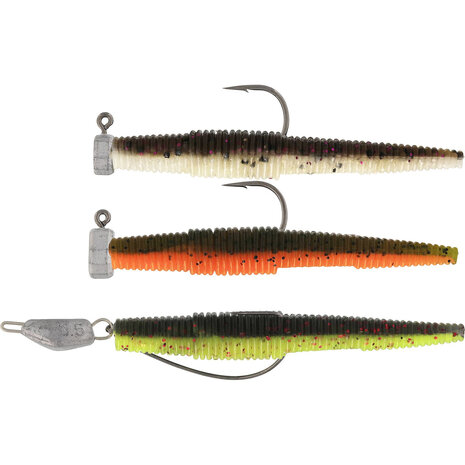 Westin - Creature Bait Rigged &lsquo;N Ready Ned Worm Slim Dark Water Mix / 5.5cm - Westin