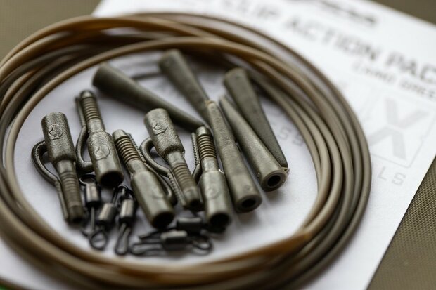 Korda - Basix Lead Clip Action Pack / Camo Green - Korda
