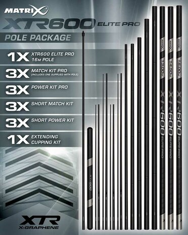 Matrix - Vaste hengel XTR600 Elite Pro Package / 16,00m - Matrix