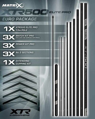 Matrix - Vaste hengel XTR500 Elite Pro Euro Package / 13,00m - Matrix