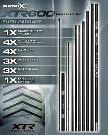 Matrix - Vaste hengel XTR600 Elite Pro Euro Package / 13,00m - Matrix