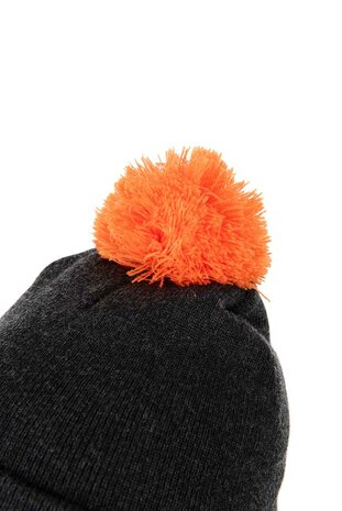 Fox Carp -  Collection Bobble Hat Black/Orange - Fox Carp