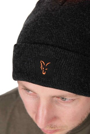 Fox Carp -  Collection Bobble Hat Black/Orange - Fox Carp
