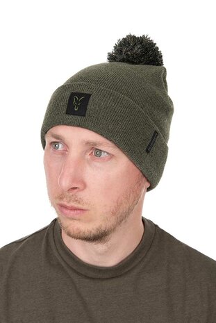 Fox Carp -  Collection Bobble Hat Green/Black - Fox Carp