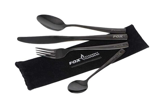 Fox Carp - Cookware Black Stainless Cutlery Set - Fox Carp