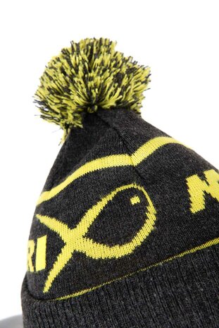 Lime &amp; Grey Bobble Hat - Matrix