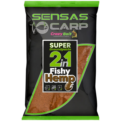 Super Groundpaste 2-in-1 Fishy Hemp / 1kg - Sensas